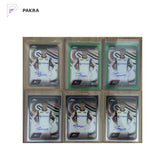 Paul Aron 2024Topps Chrome Formula 1 Green Gold Refractor Auto /99 /50 lots 6 FZ shown on a white PAKRA background.