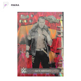 2025 Topps Chrome WWE Cactus Jack Red Ray Wave Refractor Alex Shelley 4/5 -XMG shown on a white PAKRA background.