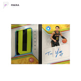 2018-19 Panini Opulence Rookie RC Patch Auto Trae Young 3/5 Atlanta Hawks shown on a white PAKRA background.
