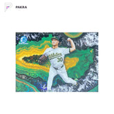 2025 Topps Bowman Draft Chrome Crystallized Black #C-15 Jamie Arnold 02/10 shown on a white PAKRA background.