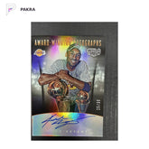 2015-16 Panini Gala Award Winning Autographs #AWA-KB Kobe Bryant Auto 25/30 shown on a white PAKRA background.