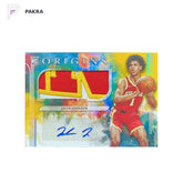 2021-22 Panini Origins Patch Auto RPA Jalen Johnson #JA-JAL Gold 7/10 RC shown on a white PAKRA background.