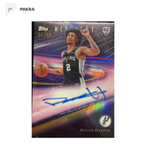 2025-26 Topps Midnight Rookie Horizon Signature Auto Dylan Harper 50/50 RC shown on a white PAKRA background.
