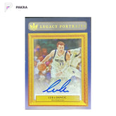 2021-22 Panini Court Kings Legacy Portrait #LP-LDC Luka Doncic Auto 42/99 shown on a white PAKRA background.
