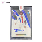 2020-21 Panini Impeccable EPL Silver Eberechi Eze RC Auto 24/25 Sealed shown on a white PAKRA background.