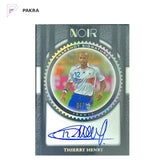 2024-25 Panini Noir Snapshot #SP-TH Thierry Henry Auto 4/10 France shown on a white PAKRA background.
