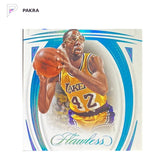 2021-22 Panini Flawless Platinum #FA-JWY James Worthy Auto 1/1 Lakers shown on a white PAKRA background.
