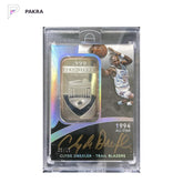 2014-15 Eminence All Star Clyde Drexler 999 Fine Silver Auto 8/10 Sealed shown on a white PAKRA background.
