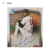 Anthony Eyanson 2025 Bowman Chrome 1st Rookie RC Auto Prospects /150 shown on a white PAKRA background.