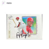 2001 Fleer Legacy #102 Albert Pujols RC Rookie Auto 365/799 Cardinals shown on a white PAKRA background.