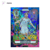 2026 Panini Prizm World Cup Ahmed Alaaeldin 1/1 #379 Qatar RC shown on a white PAKRA background.