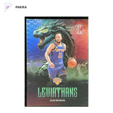 2025-26 Topps Signature Class Jalen Brunson Leviathans SSP #LEV-4 Knicks shown on a white PAKRA background.