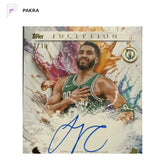 2025-26 Topps Inception Fountain Of Youth Auto Jayson Tatum Gold 1/10 shown on a white PAKRA background.