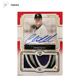 2025 TOPPS DEFINITIVE CHASE DOLLANDER RC ROOKIE RED PATCH AUTO 2/5 shown on a white PAKRA background.