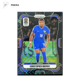 2026 Panini Prizm World Cup Christopher Nkunku Black Celestial Lattice 1/1 shown on a white PAKRA background.