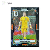 2026 Panini Prizm FIFA World Cup Jordan Pickford Black 1/1 England #111 shown on a white PAKRA background.