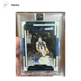 2023-24 panini one and one timeless moments Aaron Gordon auto Green 4/5 shown on a white PAKRA background.