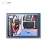 2019 Panini Certified Freshman Fabric KZ Okpala RC AUTO shown on a white PAKRA background.