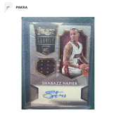 2014 Panini Select Rookies & Prospects #27 Shabazz Napier RC AUTO 26/199 shown on a white PAKRA background.