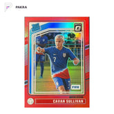 2024-25 Panini Donruss Optic Rated Rookie Cavan Sullivan RC Red /299 shown on a white PAKRA background.