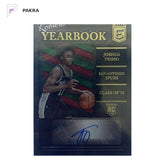 2021 Panini Elite Rookie Joshua Primo AUTO shown on a white PAKRA background.