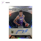 2022 Panini Penmanship Autograph(Auto) MarJon Beauchamp AUTO shown on a white PAKRA background.