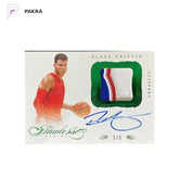 2012-13 Panini Flawless Blake Griffin Auto Patch PA Green 3/5 #3 Clippers shown on a white PAKRA background.