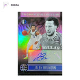 2020-21 Panini Illusions Jalen Brunson Auto 4/5 shown on a white PAKRA background.