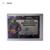 2023 Panini Prizm Draft Picks College Penmanship Adama Sanogo RC AUTO 69/99 shown on a white PAKRA background.