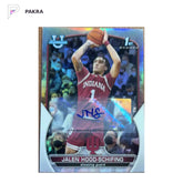 2023 Bowman U ChromeAutograph #57 JalenHood-Schifino Indiana Hoosiers shown on a white PAKRA background.