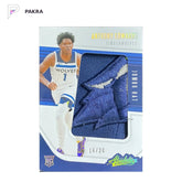 2020-21 Panini Absolute Jumbo Hat Team Logo Anthony Edwards RC Patch 16/20 shown on a white PAKRA background.