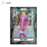 2026 Panini Prizm FIFA Matt Freese 1/1 Black USA #439 shown on a white PAKRA background.