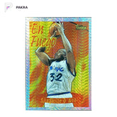 1996-97 Topps Shaquille O'Neal Season's Best En Fuego #3 Orlando Magic shown on a white PAKRA background.