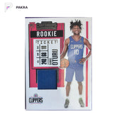 2021 Panini #No.RS-DOT Daniel Oturu RC Player-wornmaterial shown on a white PAKRA background.