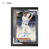 2024 Topps Bowman Chrome Auto Bryce Rainer 1st #CPA-BR Tigers shown on a white PAKRA background.