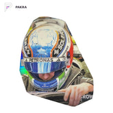 2025 Topps Chrome F1 Helmet Collection Kimi Antonelli RC #HC-1 Refractor shown on a white PAKRA background.