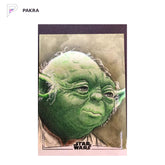 2025 Topps Chrome Star Wars Yoda Artist Signature Sketch James Boyd 1/1 shown on a white PAKRA background.
