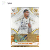 2024-25 Topps Reverence Jude Bellingham Auto Orange 03/25 #RA-JB Madrid shown on a white PAKRA background.