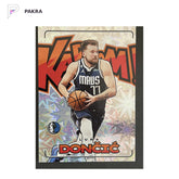 2023-24 Panini Crown Royale Luka Doncic Kaboom Case Hit SSP #12 Mavericks shown on a white PAKRA background.
