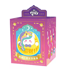 MLP Blind Box Cute Wish vinyl face plush blind box packaging with moon and unicorn artwork