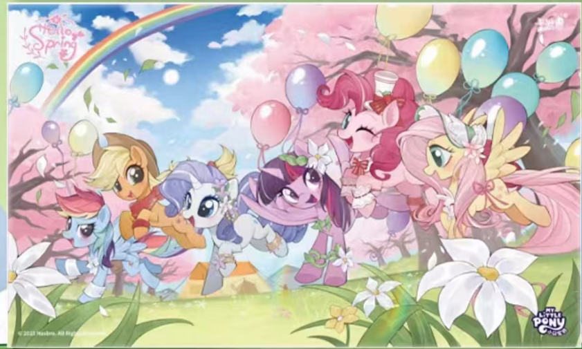 KAYOU My Little Pony Spring Outing card playmat with spring-themed group character artwork