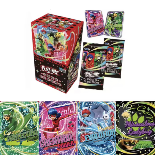 Miraculous Ladybug Chinese trading card box with packs and card artwork