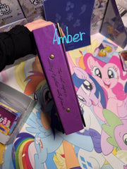 MLP Friendship Journal card binder purple spine detail