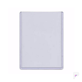 Clear unprinted hard card holder on a white background. Sold as 25 holders per pack; PAKRA photo mark only.