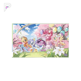 KAYOU My Little Pony Spring Outing Card Playmat 23.1 × 14 in — complete original product design on a white canvas with PAKRA logo