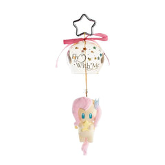 KAYOU Fly With Me pastel yellow pink ribbon plush hanging charm
