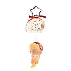 KAYOU Fly With Me peach red bow plush hanging charm