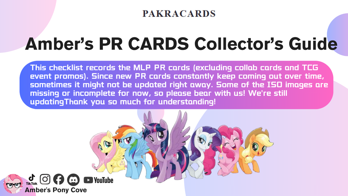 MLP CCG PR Cards Collector's Guide cover