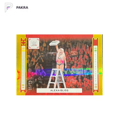 2024 Panini PhotoGenic WWE Step By Step Gold Prizms #12 Alexa Bliss /10 -NH shown on a white PAKRA background.