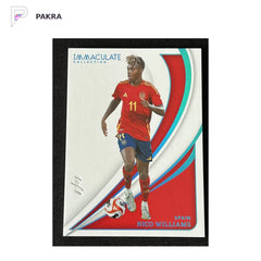 2024-25 Panini Immaculate Collection Soccer #115 Nico Williams Spain 1/1 awgge shown on a white PAKRA background.